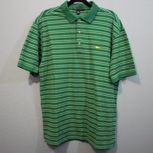 Green/White Masters Collection Golf Polo  Sz L